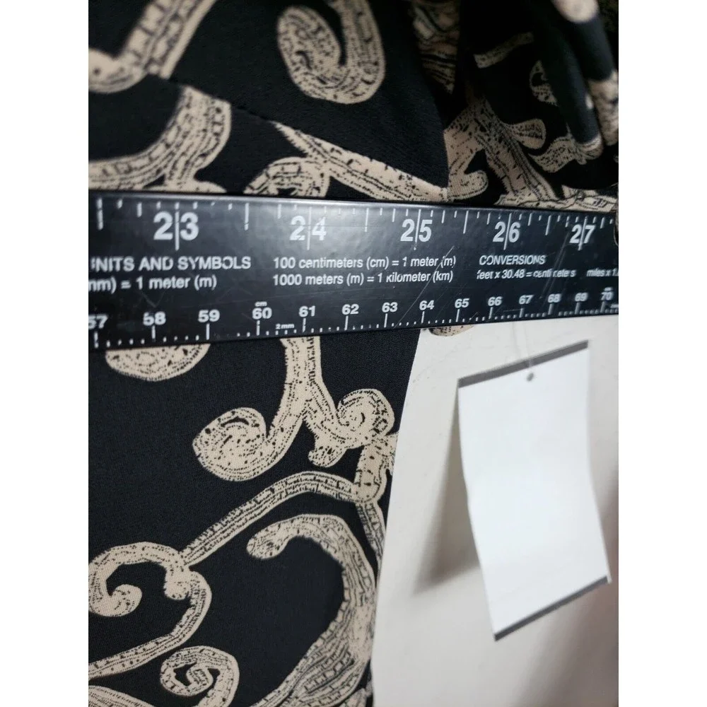 Connected Apparel Women's 24W dress Camel black layered look knee length NEW